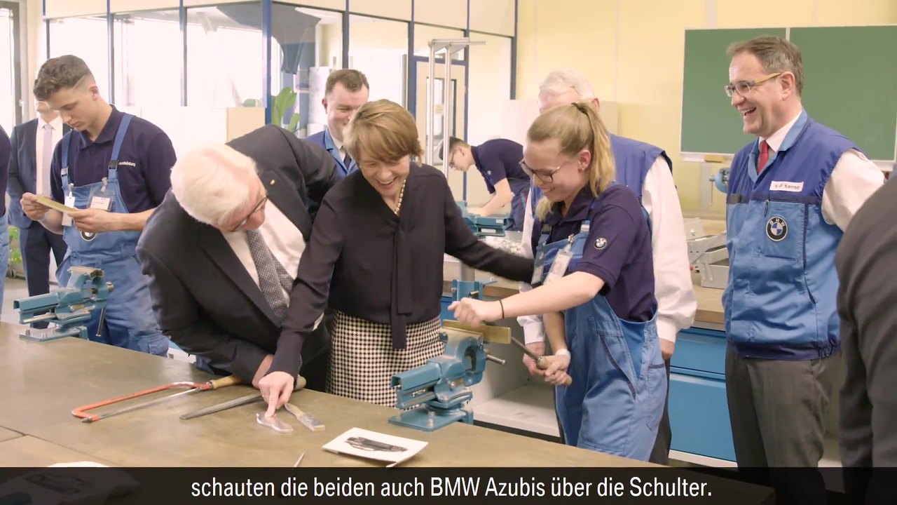 Bundespräsident Frank-Walter Steinmeier im BMW Group Werk Leipzig