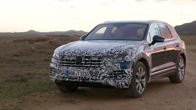 The all-new VW Touareg COVERT DRIVE SPAIN Preview in Aquamarine Blue