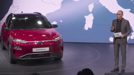 Hyundai presented the new Kona EV at the 2018 Geneva International Motor Show