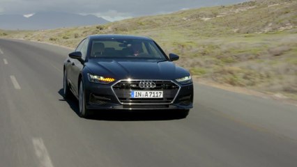 Audi A7 Sportback in Triton blue Driving Video