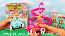 Barbie Dolls Take Twozies To The Playground & Ride Power Wheels Cars