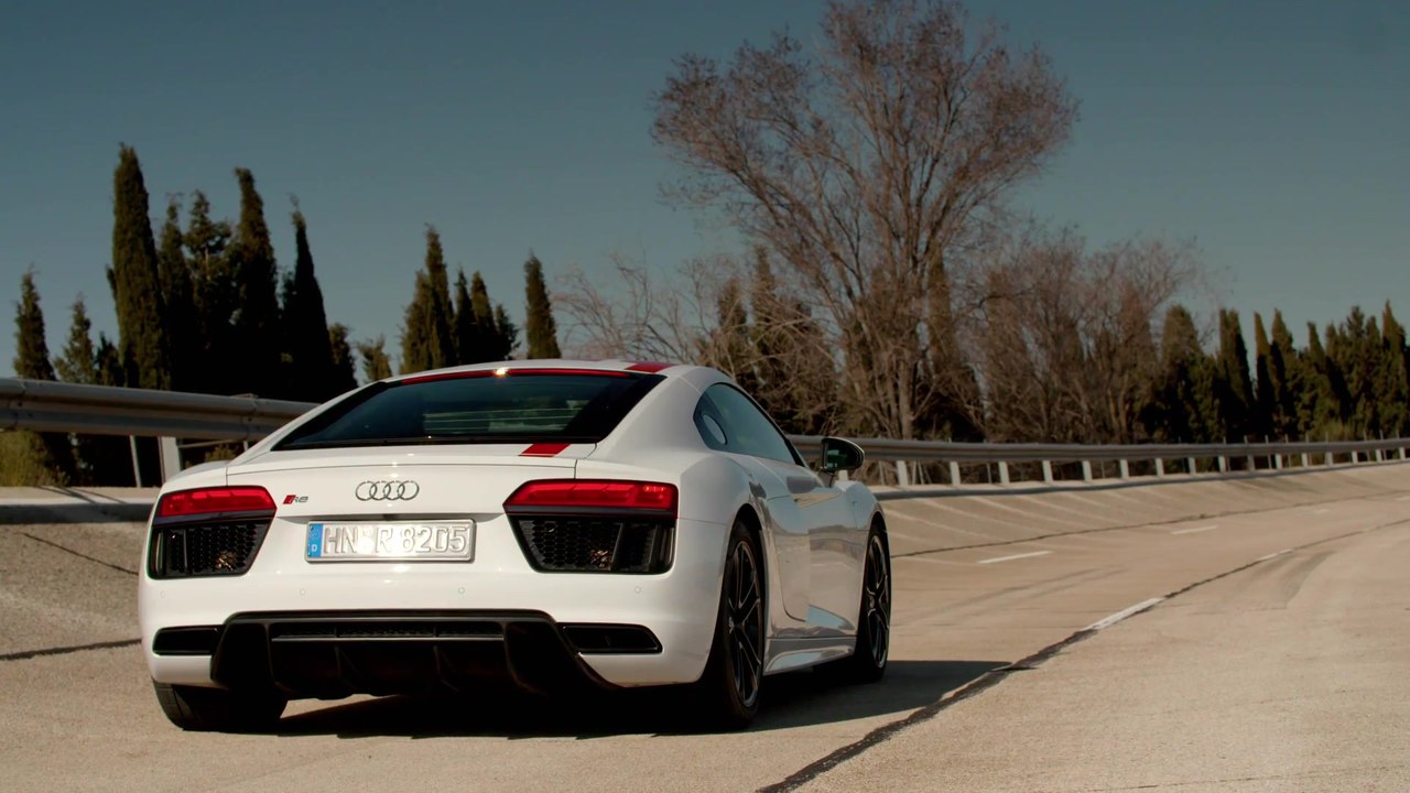 Audi R8 Coupe V10 RWS Driving demo on the track