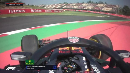Grand Prix d'Espagne - Essais libres 2 - Sorties de route de Verstappen et Vettel