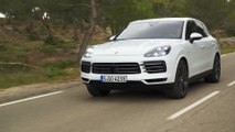 The new Porsche Cayenne E-Hybrid in Carrara White Driving Video