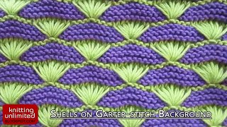 Shells on a Garter-stitch Background