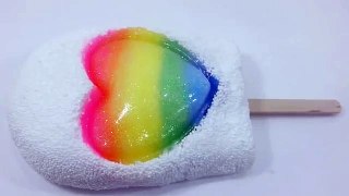 DIY How To Make Colors Glitter Slime Heart Icecream Clay Learn Colors Slime Orbeez Water Ball
