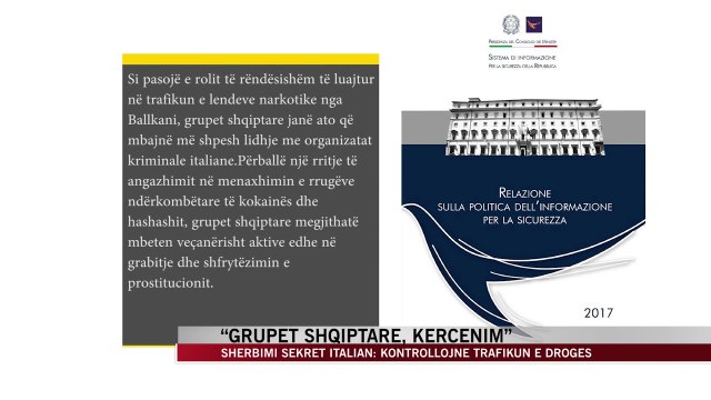 Shërbimet Sekrete Italiane: Grupet shqiptare, kërcenim - News, Lajme - Vizion Plus