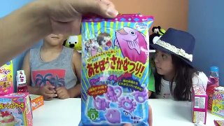 AMERICANS TRY JAPANESE CANDY and SODA! Taste Test and Challenge Fun (FUNnel Vision Kids)