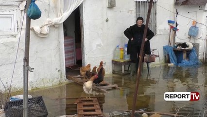 Report TV - Vlorë, me shtëpinë e rrethuar nga uji, nëna e dëshmorit jeton në kushte çnjerëzore