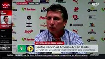 Herrera, Siboldi y Peralta despues de la Goleada de Santos vs America 4-1