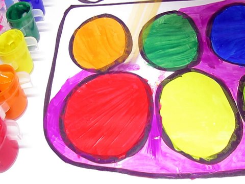 Makeup Coloring Pages Learn Colors with Eye Shadow Drawing & Colouring for Kids