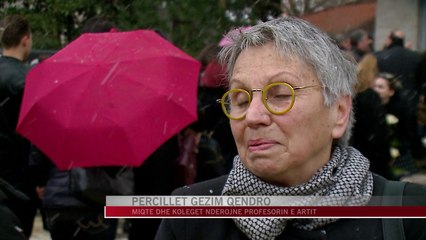 Përcillet Gëzim Qendro, miqtë dhe kolegët nderojnë profesorin - News, Lajme - Vizion Plus