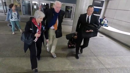Movie Icon Donald Sutherland And Wife Francine At LAX