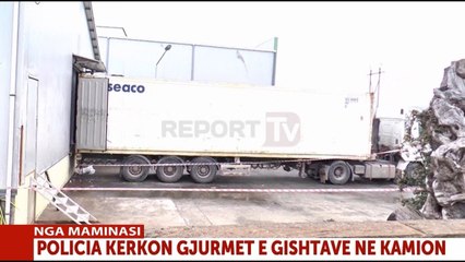 Report TV - I rrethuar me shirit, pamjet e reja të kamionit të kokainës në Maminas