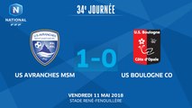 J34 : US Avranches MSM - US Boulogne CO (1-0), le résumé