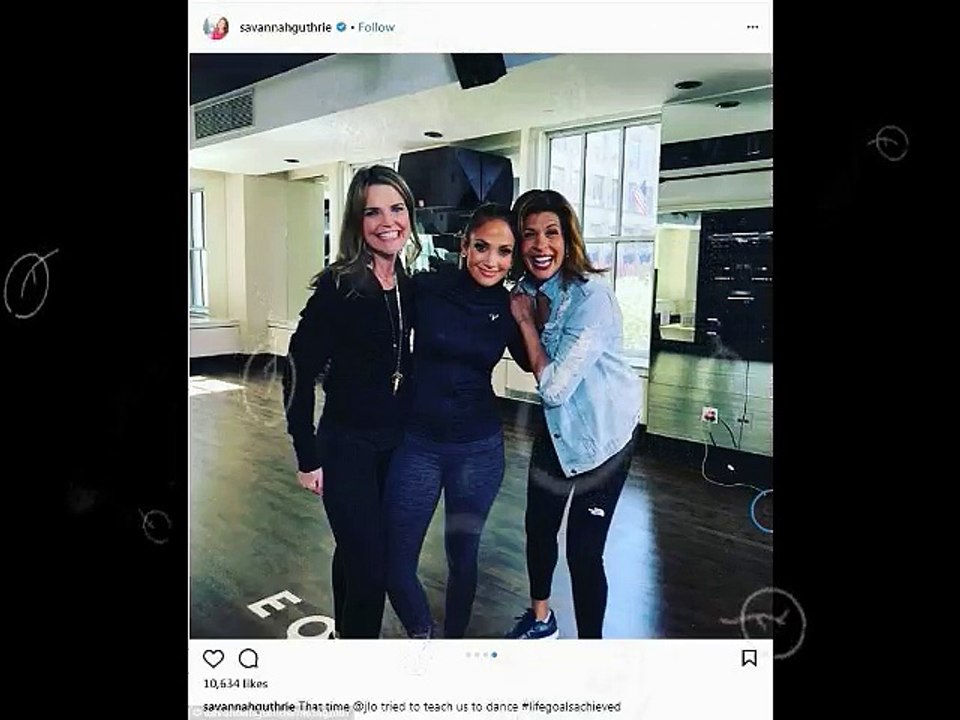 Jennifer Lopez makes moves in studio as she teaches Savannah Guthrie and Hoda Kotb dance skills