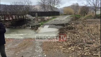 Report TV - Shkrirja e borës shton prurjet e Drinit, shembet ura në Lezhë
