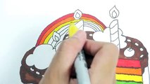 Drawing and coloring for kids Cake colouring pages for children