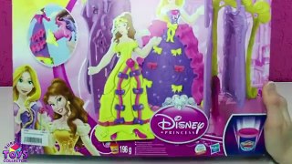 Disney Princess Play Doh Dress Up ◕ ‿ ◕ Rapunzel and Belle Dress Design