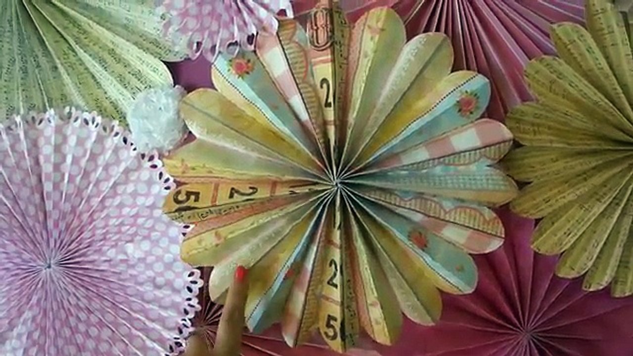 Roseta de papel - Paper Fan - Rosettes