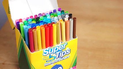 Waterverven en kleuren met Crayola Supertips 100 colors - Review 2018 Nederlands