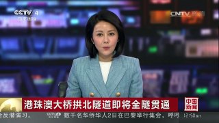 [中国新闻]港珠澳大桥拱北隧道即将全隧贯通 | CCTV-4