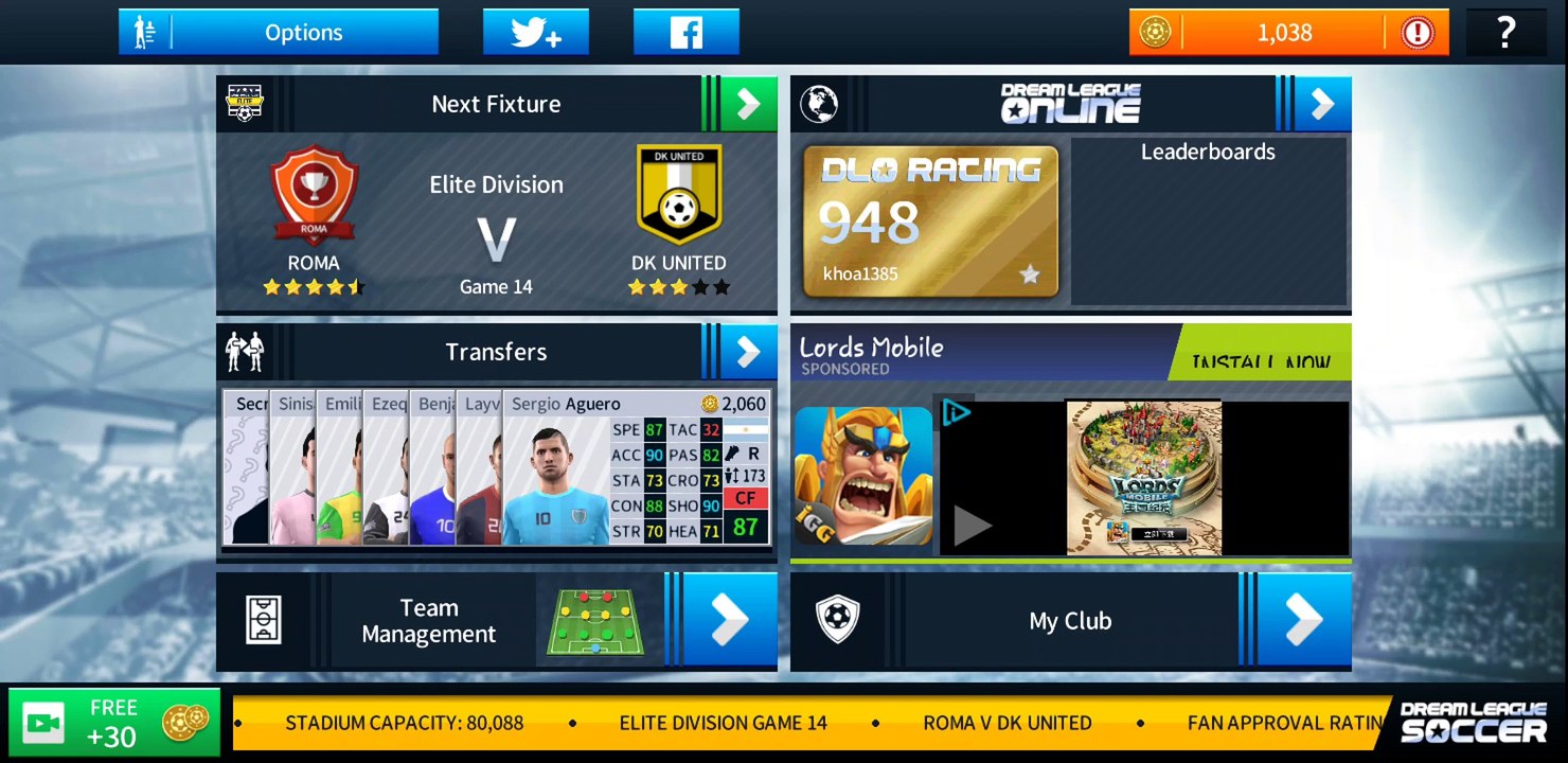 Dream League 2018 IOS Android - Season 1 - Game 22