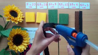 ABC TV | How To Make Sunflower Paper Flower From Crepe Paper - Craft Tutorial