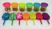 Learn Colors & Shapes with Play Doh Ice Cream Popsicle Triangle Cross Star Square Rectangle Molds