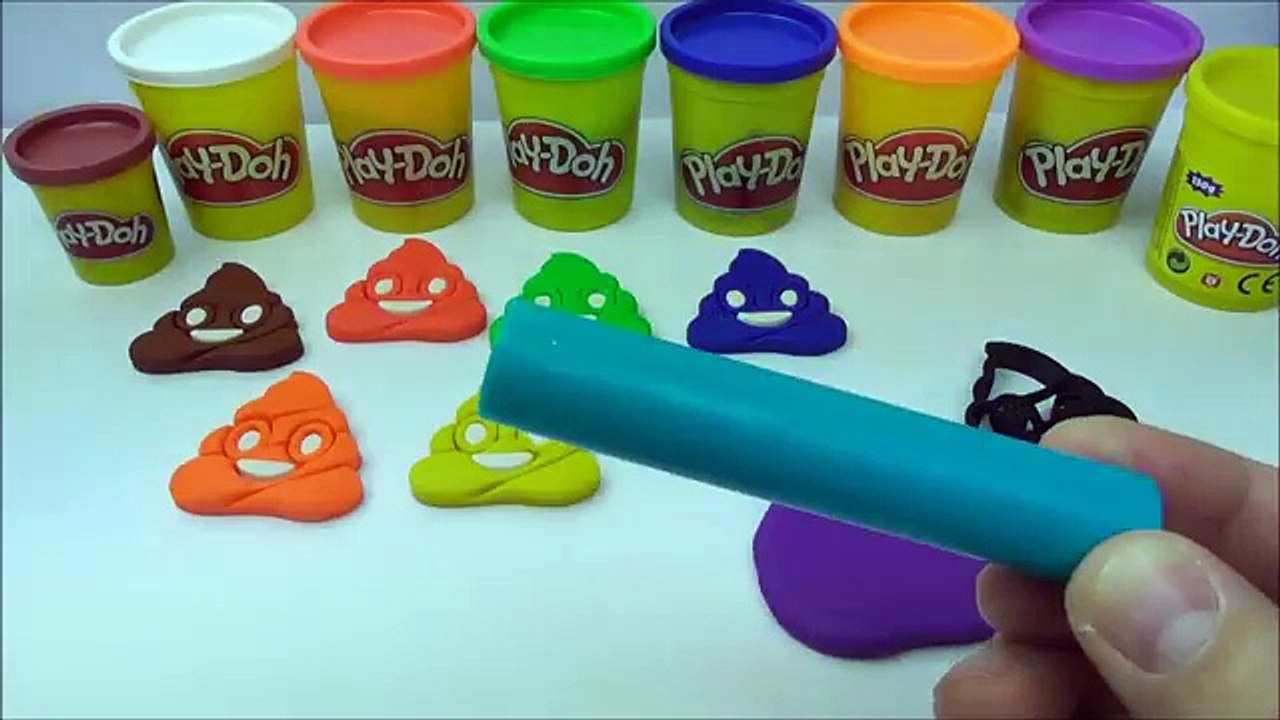 Emoji Poo Play Doh Learn Colors Learning Video Baby Toddler w DIY How to Make Funny Poop Shape