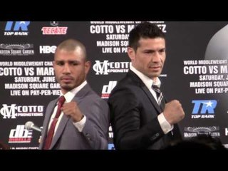 Miguel Cotto vs Sergio Martinez FACE OFF