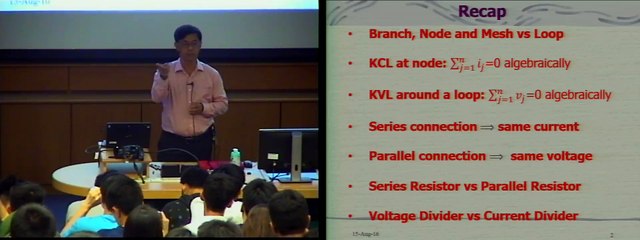 EE2001 Circuit Analysis - Lecture 3