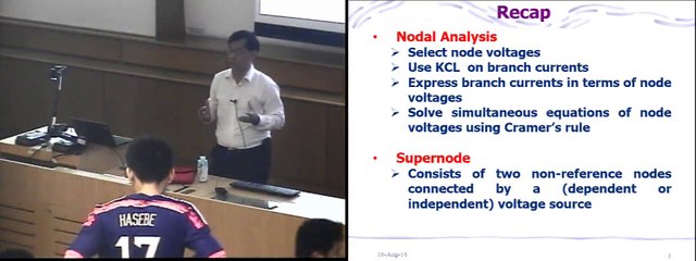 EE2001 Circuit Analysis - Lecture 4