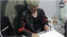 【日本語字幕】ジミンが書いた手書きピアノで弾くユンギ (Jimin drawing a piano for Suga) 【防弾少年団 BTS】
