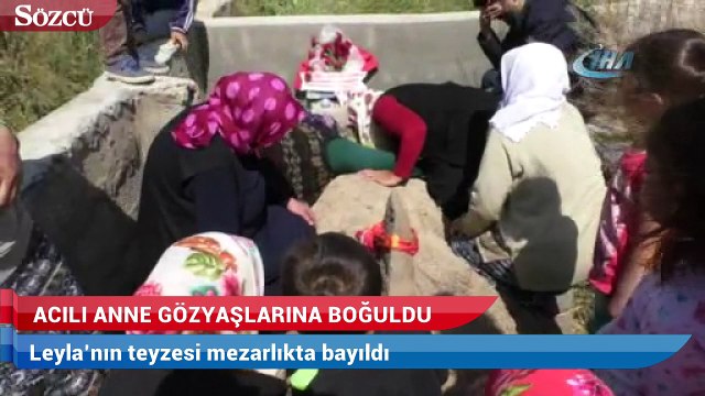 Acılı anne Leyla’nın mezara sarılarak gözyaşlarına boğuldu