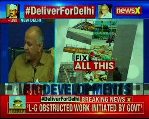 Скачать видео: Deputy chief minister Manish Sisodia Briefing Media LG Was Obstructing Work In Delhi