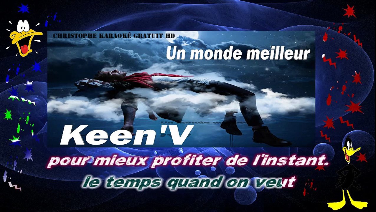 Keen'V - Dans un monde meilleur KARAOKE / INSTRUMENTAL