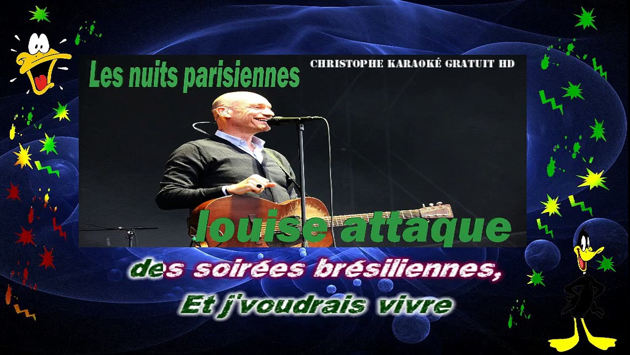 Louise Attaque - Les nuits Parisiennes KARAOKE / INSTRUMENTAL