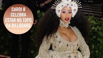 Cardi B comemora sua música estar em primeiro lugar