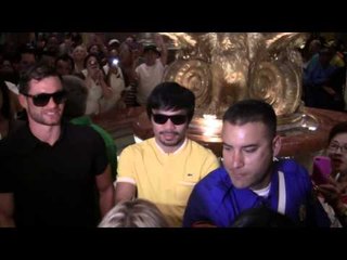 Manny Pacquiao FANS GO CRAZY& MEDIA SWARM in Las Vegas!