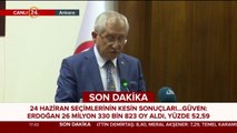 YSK Başkanı Sadi Güven açıklama yapıyor