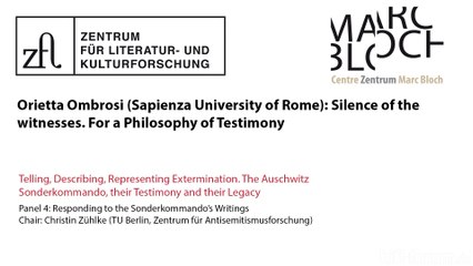 Auschwitz Sonderkommando, Testimony and Legacy - Panel 4 (1/3)