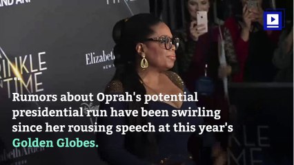 Oprah Says a Presidential Run Would 'Kill' Her