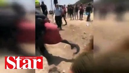 İsrail askerlerinden Filistinli kadına sert müdahale