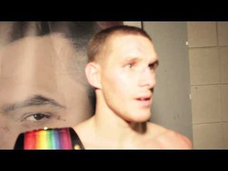 Liam Walsh post fight after his 5th TKO over Joe Murray