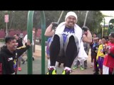 MANNY PACQUIAO PLAYS ON SWING After Workout for Manny Pacquiao vs Floyd Mayweather