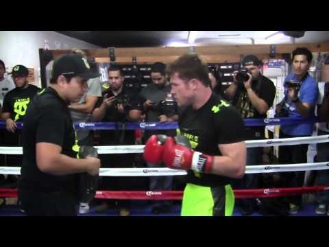 Saul Canelo Alvarez EXPLOSIVE POWER PUNCHING WORKOUT! canelo alvarez vs james kirkland