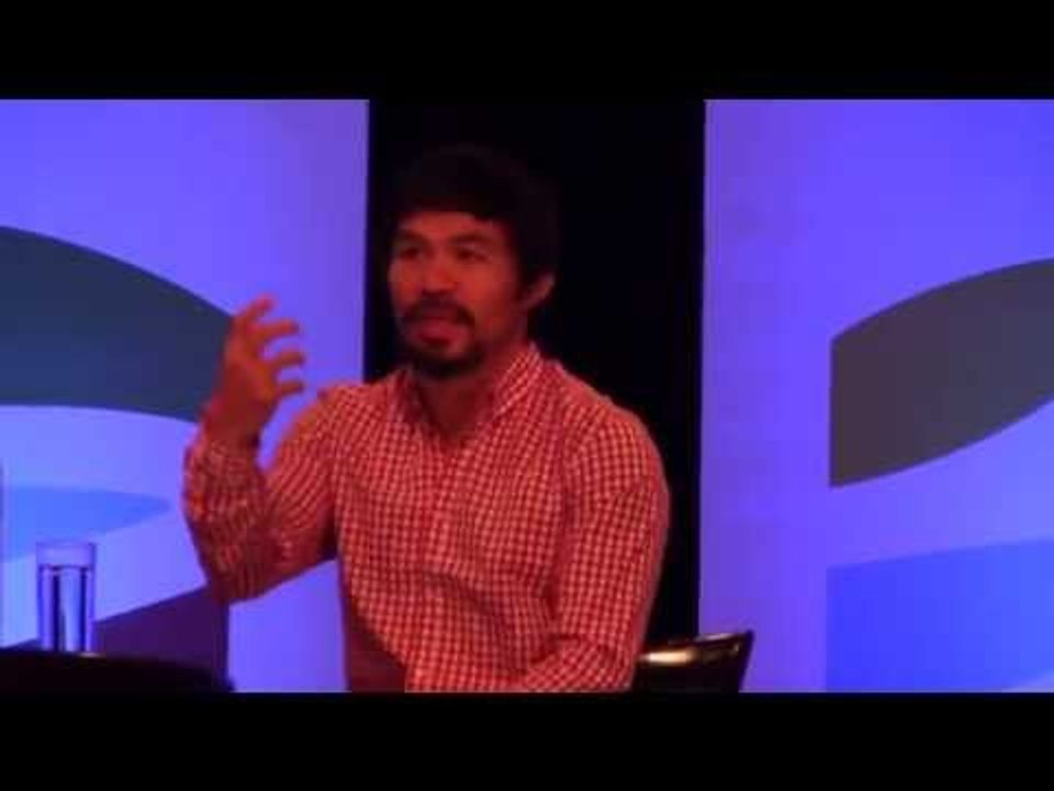 MANNY PACQUIAO PREACHES THE GOSPEL! for floyd mayweather vs manny pacquiao
