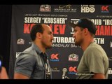 Sergey Kovalev vs Nadjib Mohammedi FACE OFF!