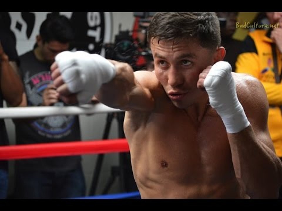 GGG Gennady Golovkin SHADOWBOXING & Trash Talking Floyd Mayweather & Saul Canelo Alvarez!